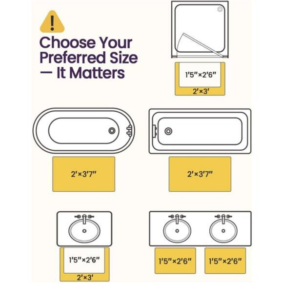 Black Bathroom Rug 17x30 Extra Soft Microfiber Bath Mat Non Slip Absorbent - Picture 2 of 7